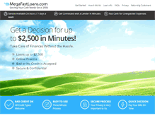 Tablet Screenshot of megafastloans.com